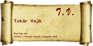 Tokár Vajk névjegykártya